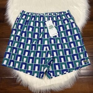 Lacoste Men's Size Small Graphic Print Swim Trunks Board‎ Shorts Lined
